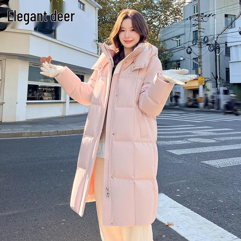 Yalu Women's 2025 Winter Mid-length Hooded Down Jacket