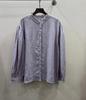 1116 Spring New Women's Round Neck Japanese Linen Top Shirt Loose Shirt Come and Go Sewing Retro Style Long Sleeves