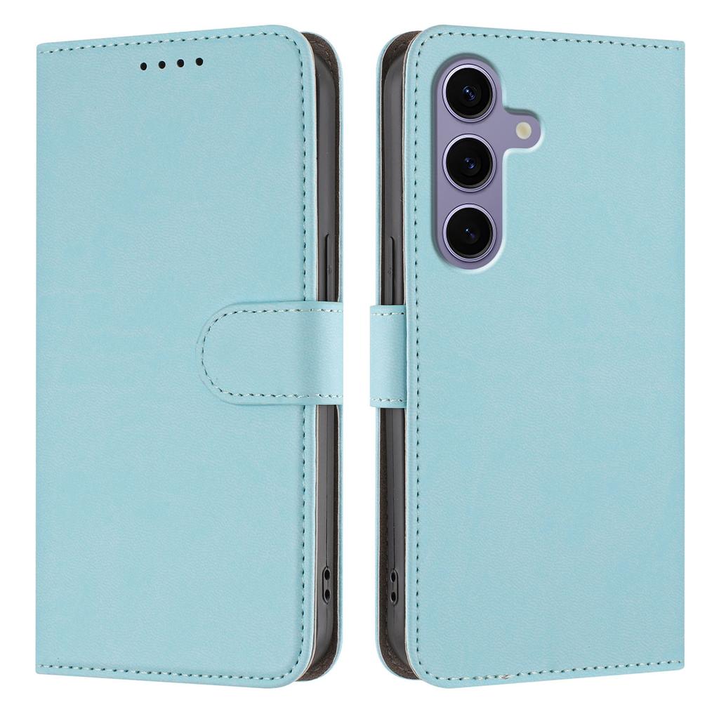 For Samsung Galaxy S25/Galaxy S24 Leather Case Solid Color Phone Cover with Wallet