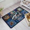 Cybernetic Canine Collage Pattern Rug Floor Mat for Living Room or Bedroom Soft and Comfortable Carpet a Gift for Birthday and Holiday.