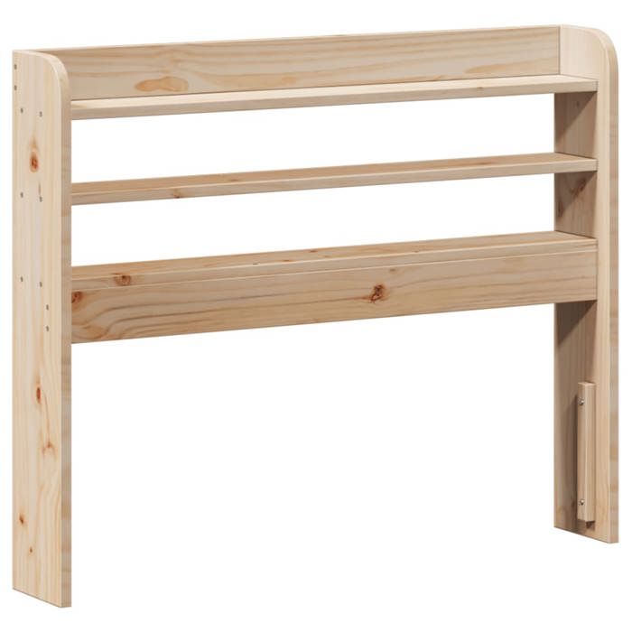 VidaXL Headboard with Shelves 90 Cm Solid Pine Wood, Wooden Headboard, Headboard with Storage, Headboard On 850962