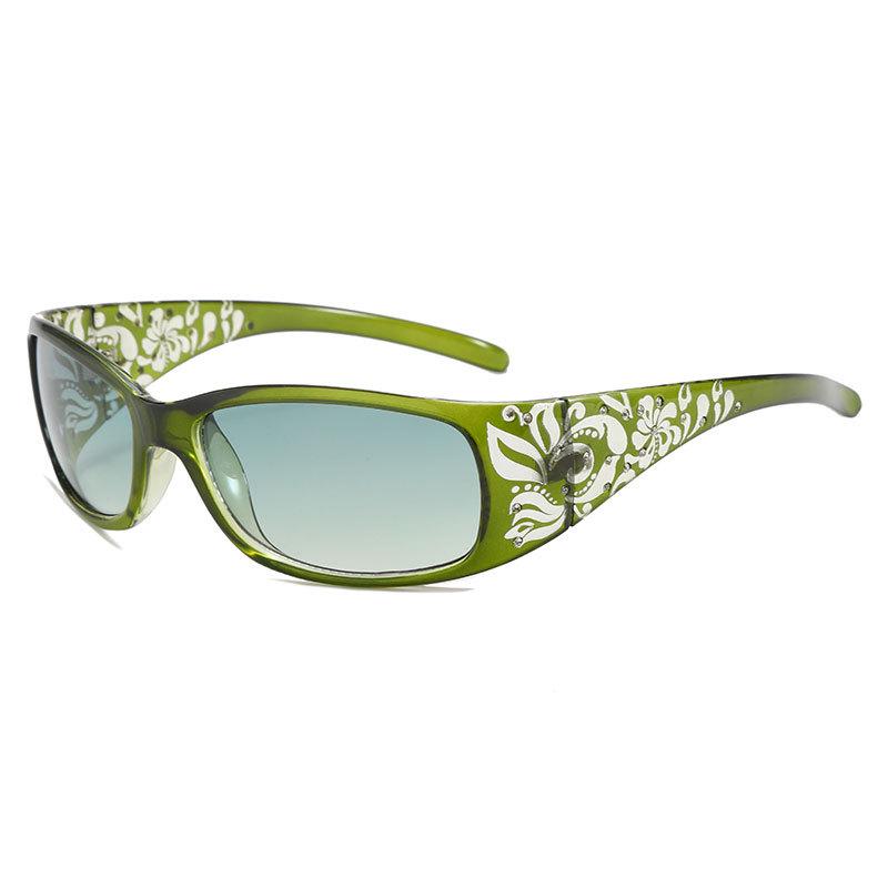 Women's Trendy Laser-Inlaid Diamond Sunglasses - Anti-UV Fashion Glasses
