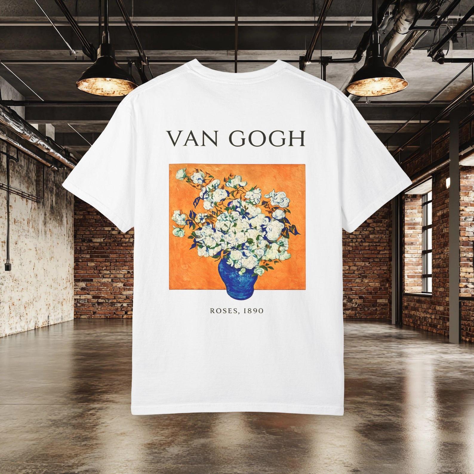 Van Gogh Roses Tee, Floral Painting Shirt, Botanical Art T shirt, Flower Lover Gift, Museum Graphic Tee 2XL