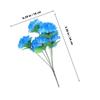 6 Bundle Realistic Cemetery Chrysanthemum Bouquet Artificial Grave Flowers for Cemetery Decoration Plastic Silk Chrysanthemum