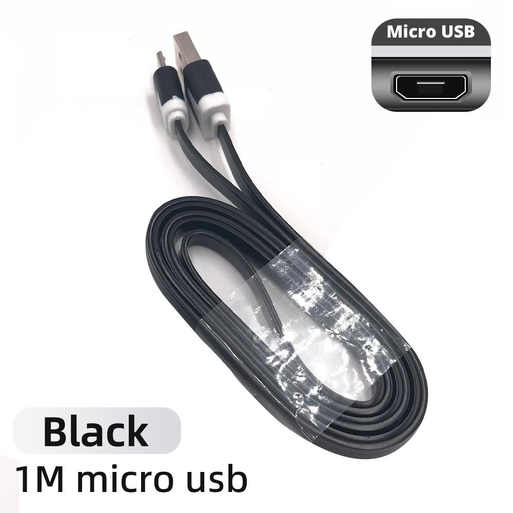 HdoorLink Micro USB Charger Cable Colorful Noodle Flat 1M Data Sync Cable for Xiaomi Android Wire Charging USB Cable