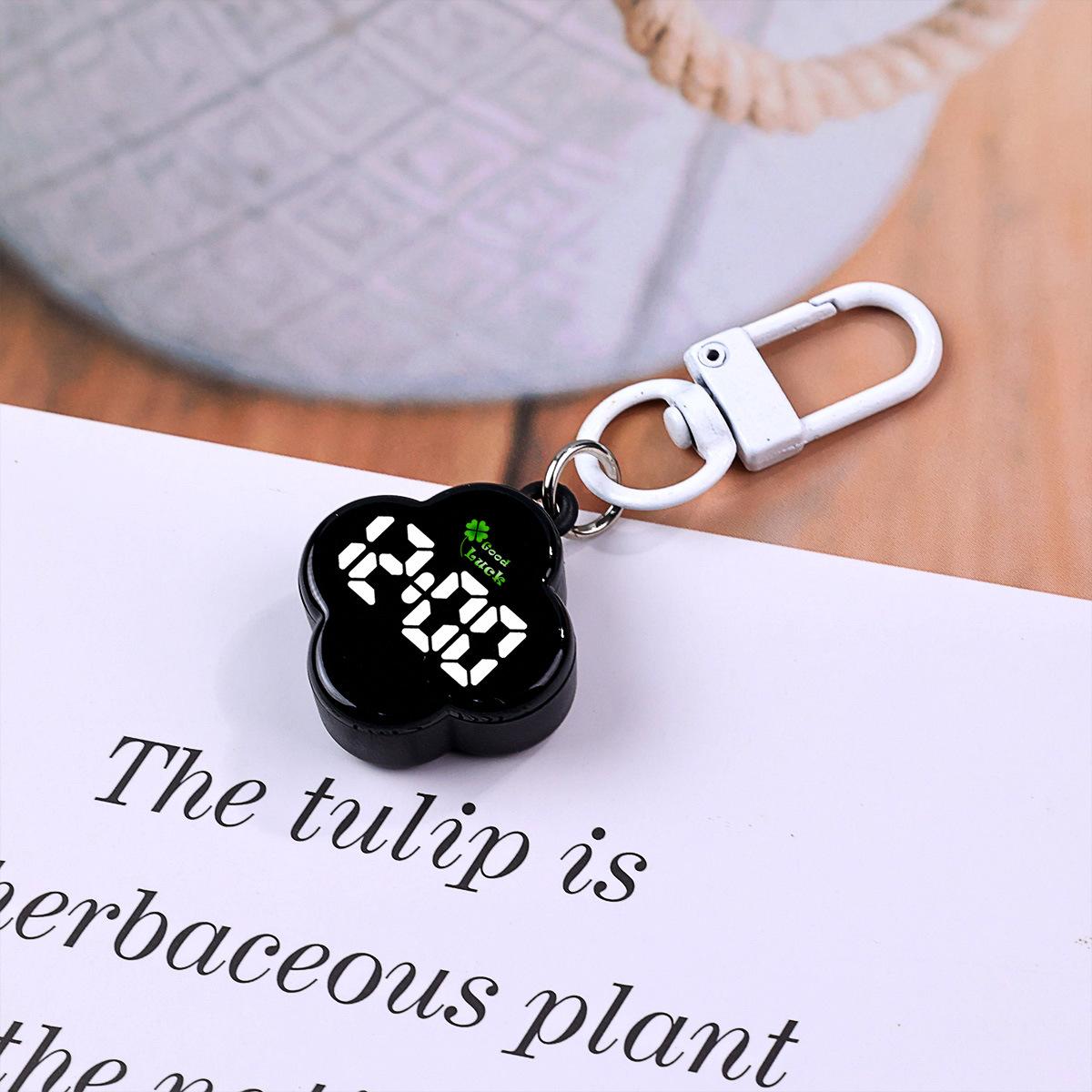 LED Digital Electronic Watch Keychain Touch Digital Watch Night Light Multifunctional Hanging Watch Pocket Watches for Student