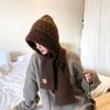 Balaclava Hat Women's New Winter Warm and Cold-proof Versatile Ear Protection Knitted Hat and Scarf Integrated