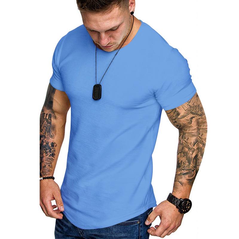 Men's Summer Slim Fit Sport Casual Round Neck T-shirt