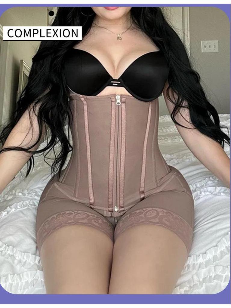 Double-Layer Reinforced Waist Cincher Bodysuit - High-Waisted, Tummy Control & Hip-Lifting Shapewear for Women