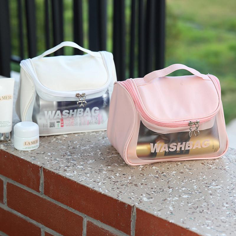 1Pc New Ins Style Multifunctional Cosmetic Bag For Women Wash Bag Portable Waterproof Swimming Bag Home Travel Storage Bag Case