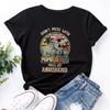 Dinosaur Pattern Pure Cotton Loose Round Neck Short Sleeved Women's T-shirts