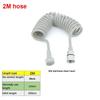 ABS Press Handheld Hose Spray Shower Head Hose Toilet Bidet Douche Bathroom Shower Self Cleaning Sprayer Kit Water Tap Valve