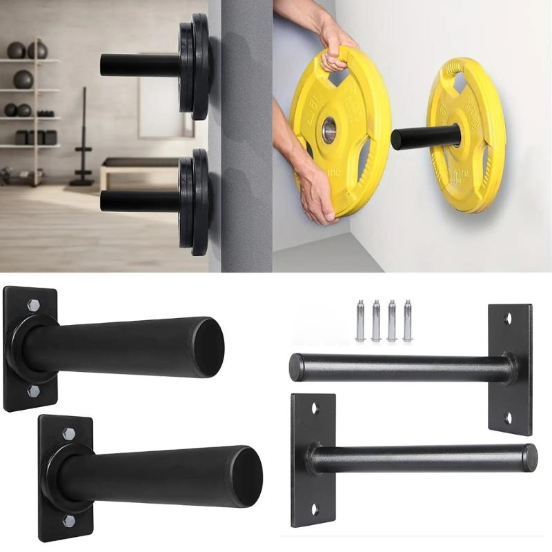 Multifunctional Pull Up Rod Handle With Barbell Sleeve Fitness Wall Mounted Weight Plate For Homes Gym Strength Training