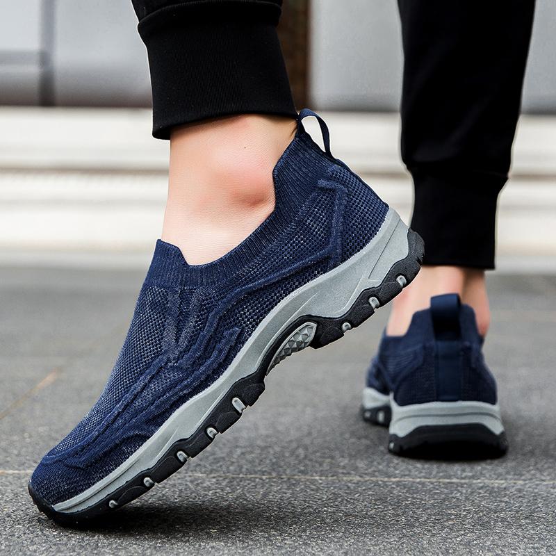 Fashion Spring and Autumn 2024 men's casual sports shoes flat breathable comfortable non-slip walking large size loafers men's shoes