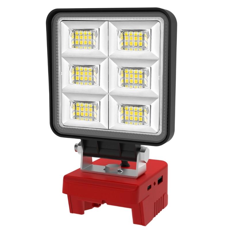 Portability Camping Work Light MultiFunction Lighting Tool for 18V/20V Tool Battery with USB & Type C Charging Port