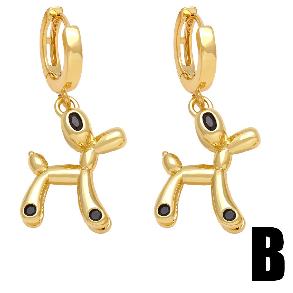 2023 New European And American New  Simple And Cute Puppy Earrings Earrings Female Personality Creative Fashion Earrings