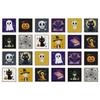 24Pcs Dreamy Pink Retro Skull Tile Stickers Bathroom Kitchen Living Room Niche Halloween Theme Space Decoration Stickers