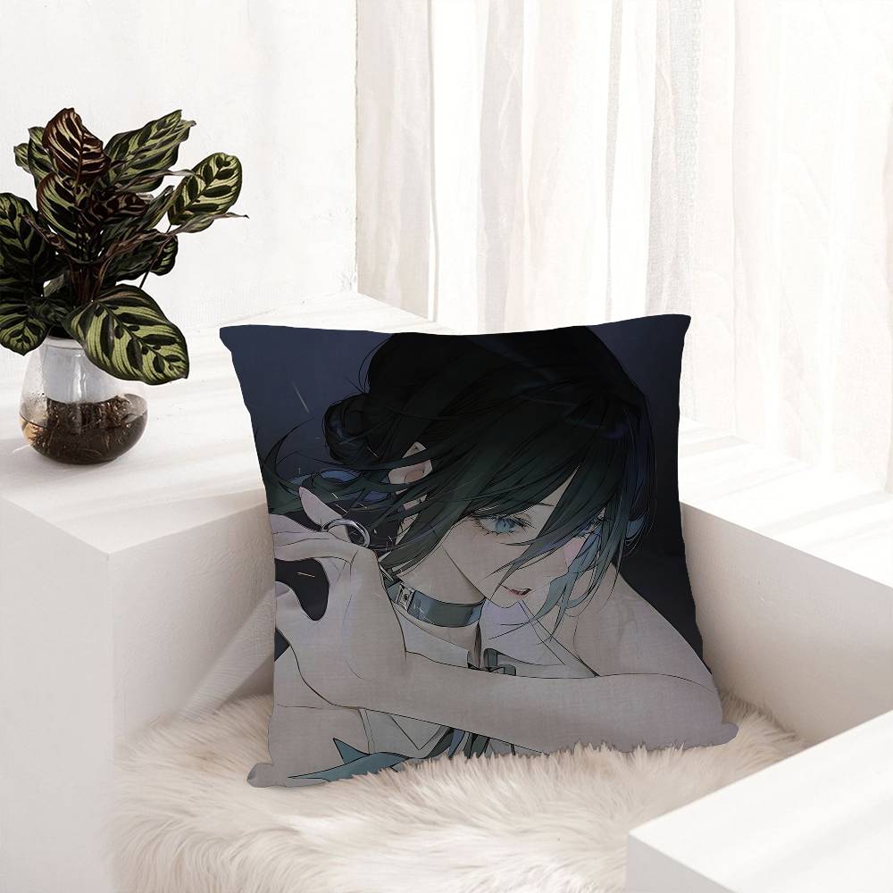 Anime Chainsaw Man Reze Arc Cushion Cover Car Throw Pillow Case For Sofa Car Christmas Gift 40x40cm 45x45cm