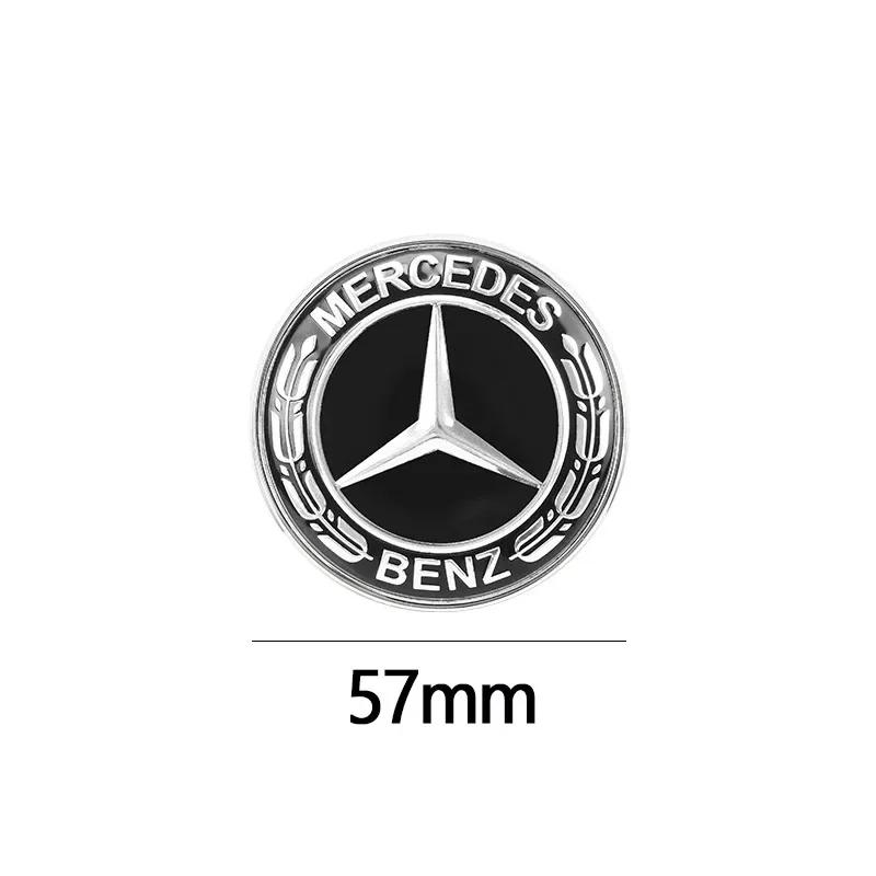 57mm Car Hood Emblem Badge Bonnet Emblem Stickers For Mercedes Benz Brabus AMG W124 W140 W163 W202 W203 W204 W210 W211 W205 PB8