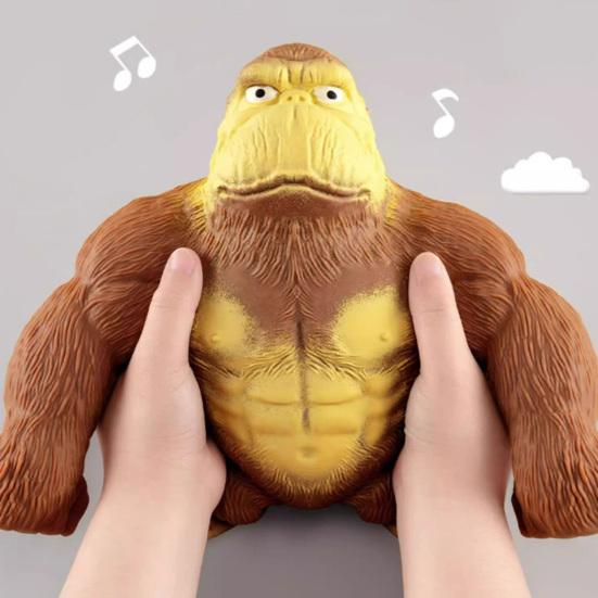 Yangyizhi Stress Relief Gorilla Squeeze Toy, Slow Rising Orangutan Fidget Anxiety Reduction Animal Shape Sensory Toy for Kids Adults