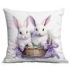 Hot Easter Bunny Purple Series Pillow Case with Pillow Case with A Variety of Pillow Covers Available