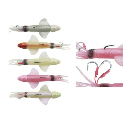 Glow Squid Skirts Fishing Baits Soft Plastic Octopus Lures Luminous Trolling Fishing Lures Saltwater Fishing Tackle
