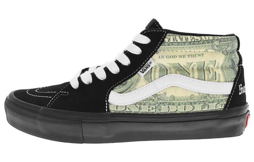 Grosso Supreme x Grosso Skate Vans Mid  Dollar Bill - Black  VN0A5FCGBMA 45