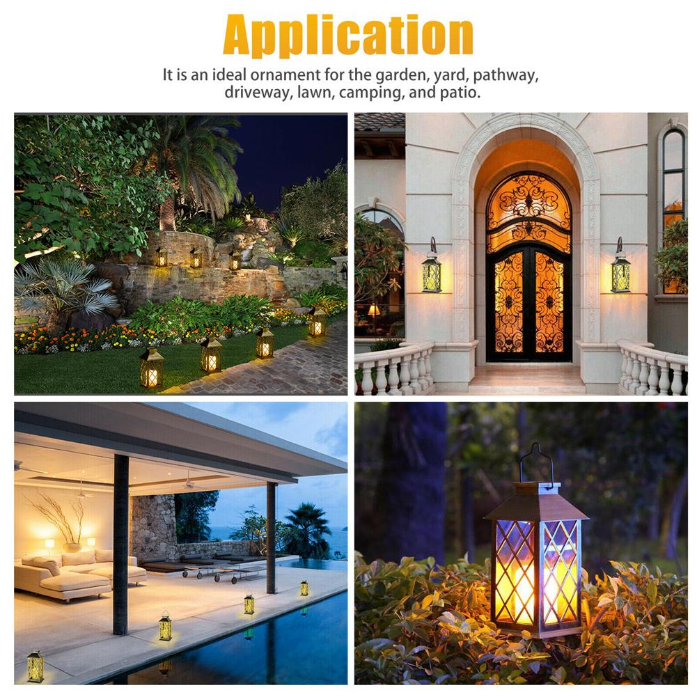 Led Solar Hanging Lantern Light Outdoor Patio Garden Light Waterproof Lamp Decoration