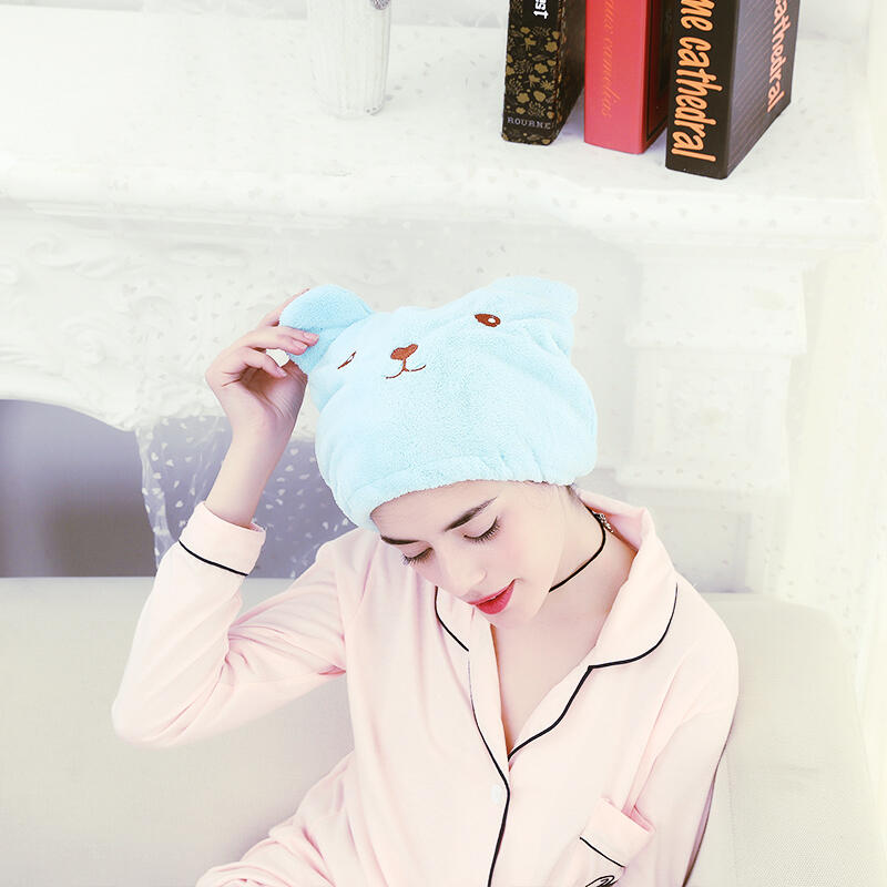 Microfiber Teddy Bear Dry Towel Hair Head Towel DD-11825