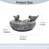 Bird Bath Feeder Dish Garden Statue Decorative Resin Birdbath Birdfeeder for Courtyard Yard