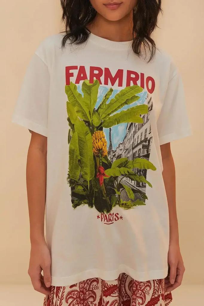 Brasile FARMRIO Estate Nuovo Pattern Personalizzato Logo Stampato Manica Corta T-shirt Uomo Donna Uguale Casual T-shirt
