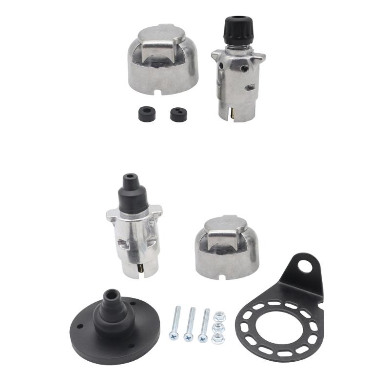 7-poliger Anhängerstecker, mit wasserdichter Versiegelung, 12 V wasserdichter Anhängerstecker, 7-poliger Anhängerstecker für Wohnwagen, Auto