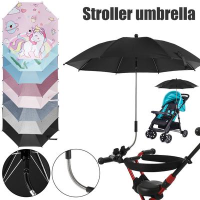 Universal Baby Car Pram Umbrella Baby Stroller Umbrella Adjustable Shade Umbrella Rainproof 360° UV Protection Baby Stroller New