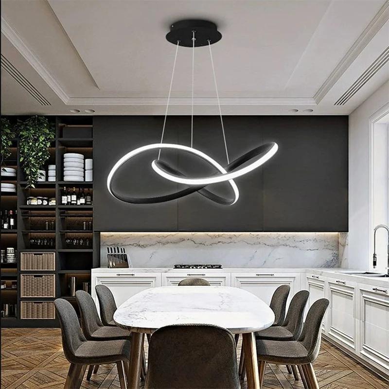 Modern LED Pendant Light 50/60CM Line For Living Room Dining Table Kitchen Furniture Interior Decorative Lighting Fixtures