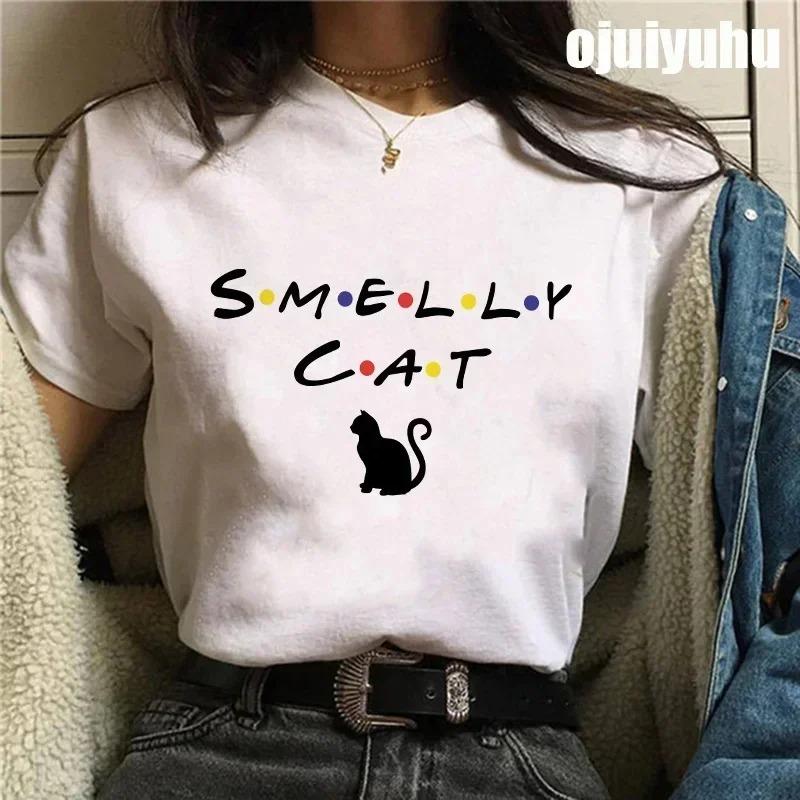 Fashion Friends Tv Show Funny Cartoon T Shirt Women Graphic Best Friends Harajuku T-shirt Korean Style Tshirt Vintage Top Female