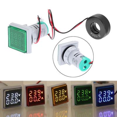 1Pcs Digital Dual Display Voltage Current Indicator Volt Voltage Tester Meter Voltmeter Ammeter