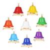 8 Notes Colorful Hand Bells Hand Bell Set Musical Percussion Instrument Iron & Plastic Material for Early Music Education