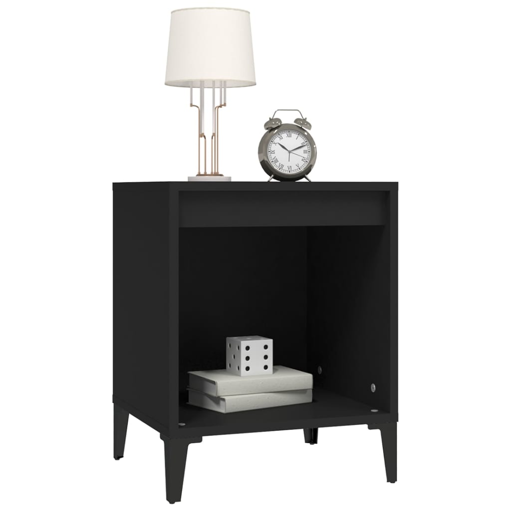 Nightstand Black 40x35x50 Cm