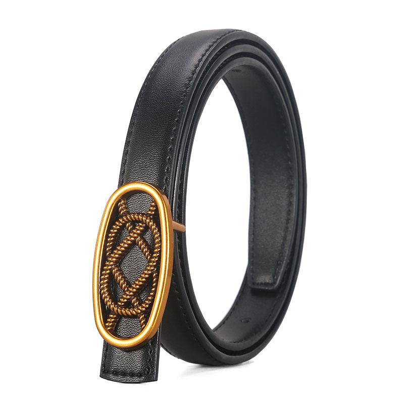 Oval Winding Flower Leather Cowhide Belt Women'S Decorative Dress Suit Retro Belt Women'S Literary Model