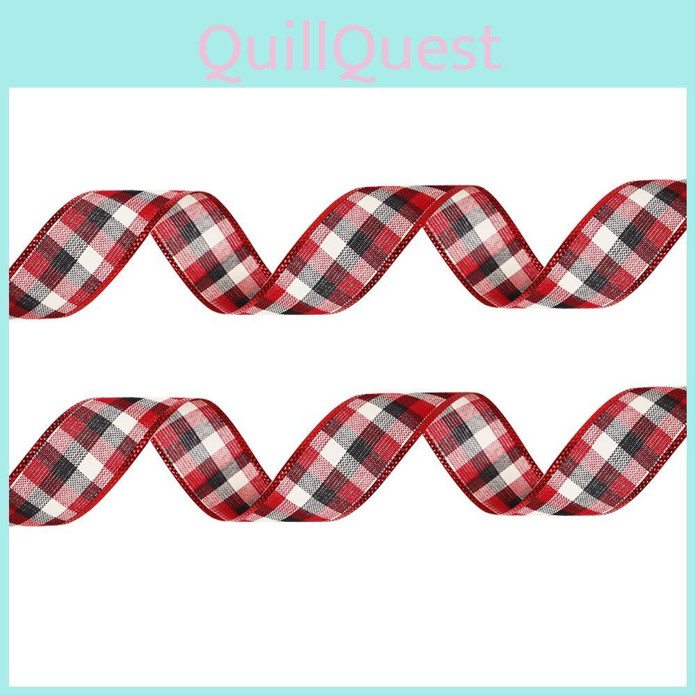 Świąteczna szkocka krata wstążka bożonarodzeniowa 2m tkanina na elegancki świąteczny wystrój