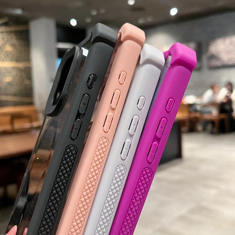 Case for IPhone 17 16 12 13 14 15 Pro Max 17AIR Four Magnetic Attraction Corner Anti Drop Color Border Hard Silicone Back Cover