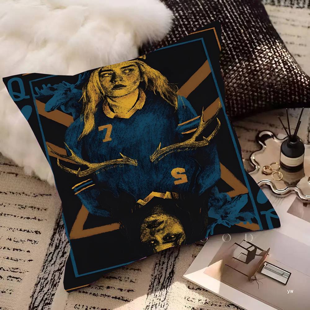 Psychological Horror Series Yellowjackets Pillow Case Square Pillow Bedroom Sofa Leisure Comfort Cushion Car Home Decoration