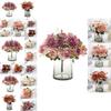 High Realistic Artificial Silk Flowers Fake Roses Bunches For Photography Props