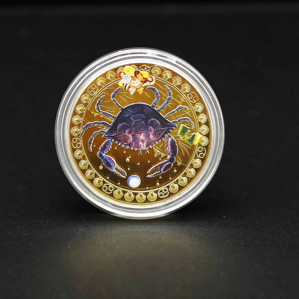 12 Signs Commemorative Medals Gold-Tone 12 Signs Collectible Wishing Commemorative