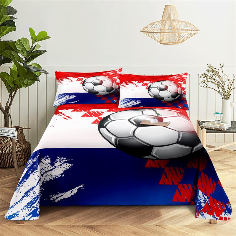 Space Bed Sheet Set Bedding Set Bed Flat Sheet Sporting Style Boy Girl Bedsheet Bedding King Bed Sheets and Pillowcases