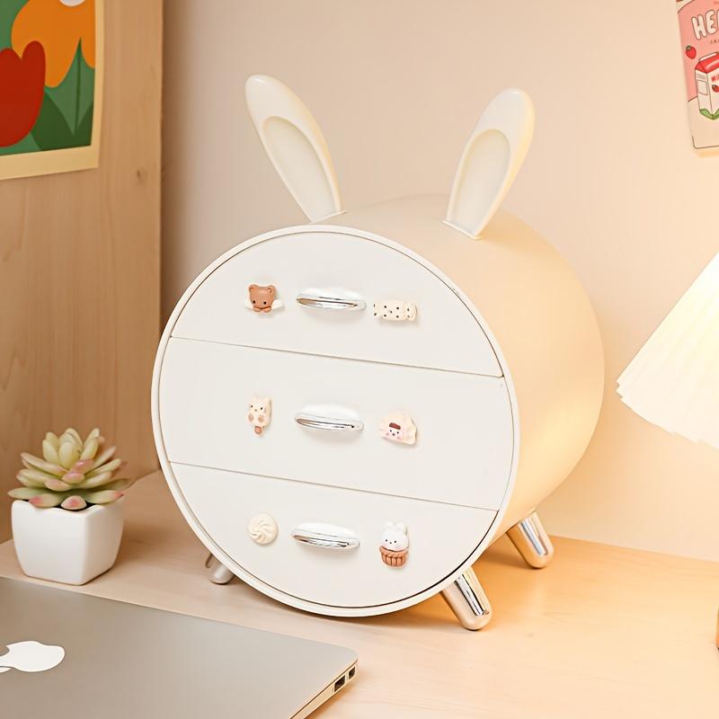 1 Stück Schubladentyp Kosmetik-Aufbewahrungsbox, Kaninchen-Dekor Multifunktionale Große Kapazität Make-up-Aufbewahrungskoffer