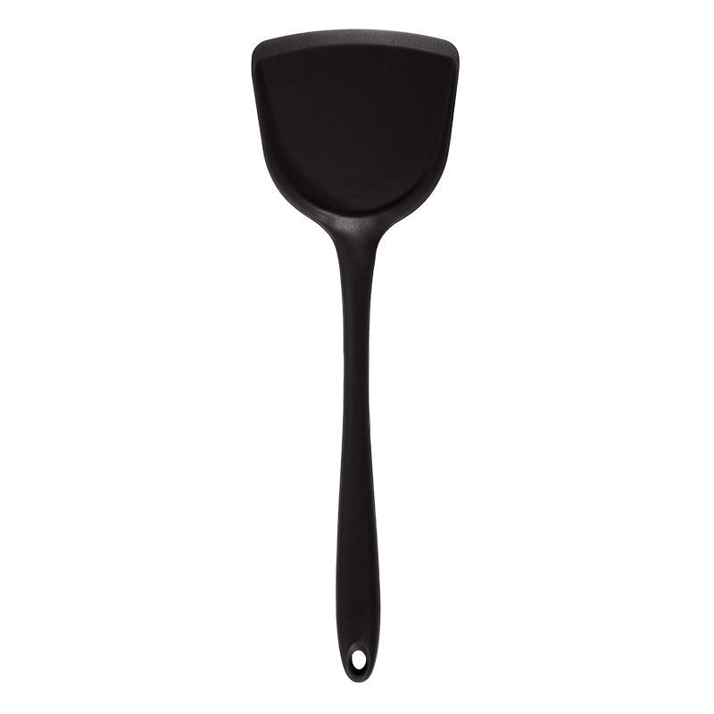 Silicone Kitchenware Set: Non-stick Spatula, Salad Spoon, Slotted Spoon, Rice Spoon, Flour Scoop, Strainer