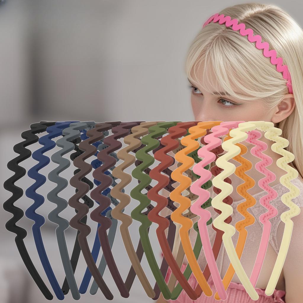 Wavy Pointed Teeth Face Wash Hair Band Mask Application Tooth Anti-slip Hair Pressing and Breaking Hair Band Hair Clip