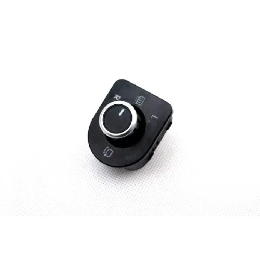 Matt Chrome Rear View Side Mirror Switch Knob (Heat & Fold Mirror Support) For VW Volkswagen Passat B5 / B5.5