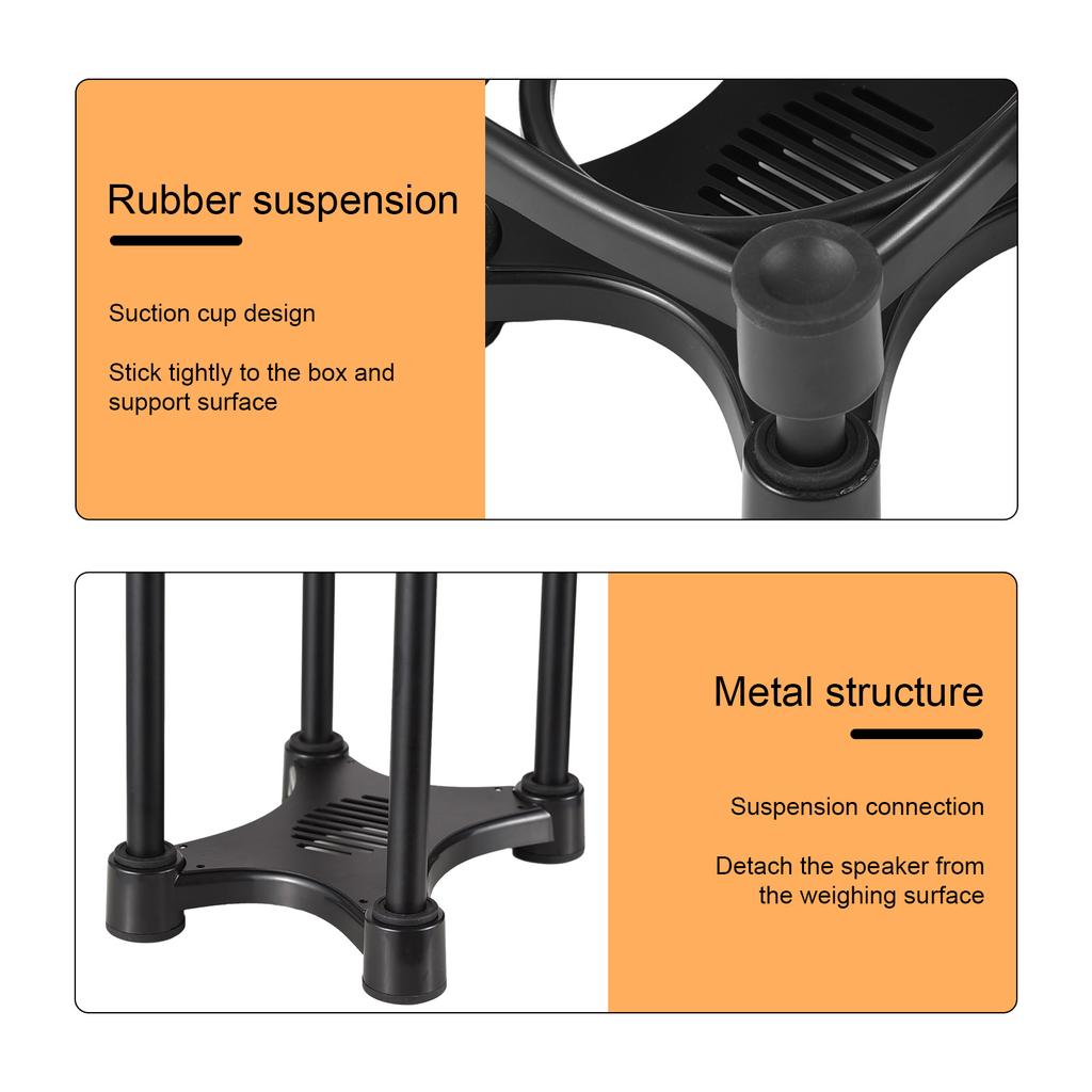 Desktop Speaker Stands Monitor Audio Bracket Shock Absorber Bracket with Adjustable Tilt Angle Anti slip and Stable
